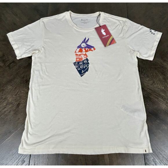 Cotopaxi City Llama Organic Cream T-Shirt Seattle Graphic Print Size Large NWT - Picture 1 of 13